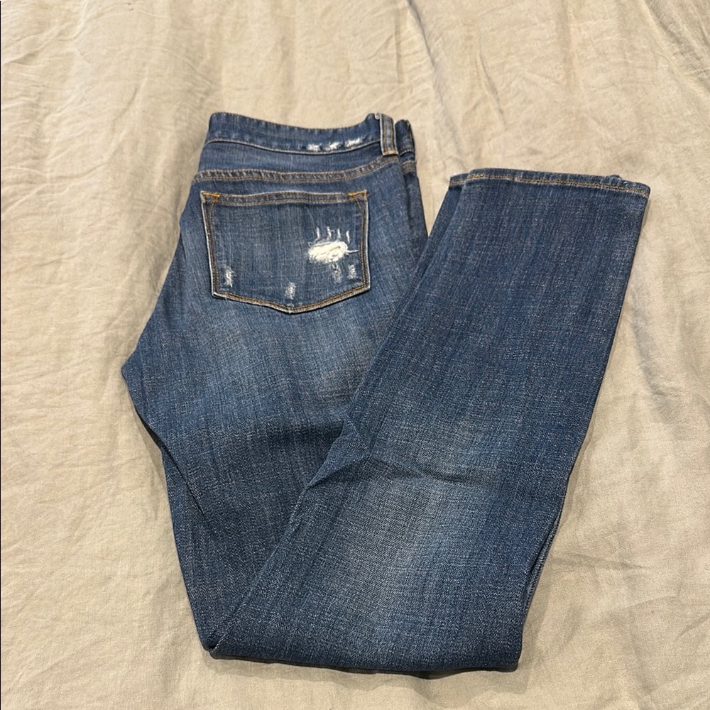 J Crew Distressed Blue Denim Jeans size 25